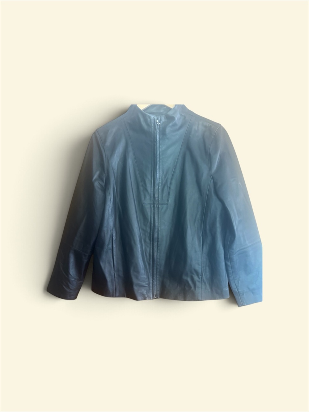 Classic Black Leather Zip-Front Women's Jacket